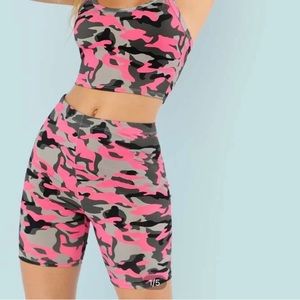 SOLD Two Piece Biker short and cami set